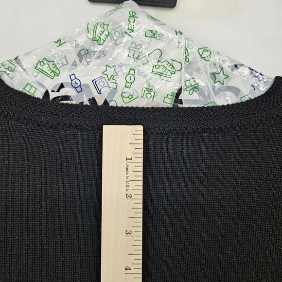 Vintage Marcello Sweater Mens Extra Large Black 90s Merino Wool Blend Italy XL - Picture 5 of 10